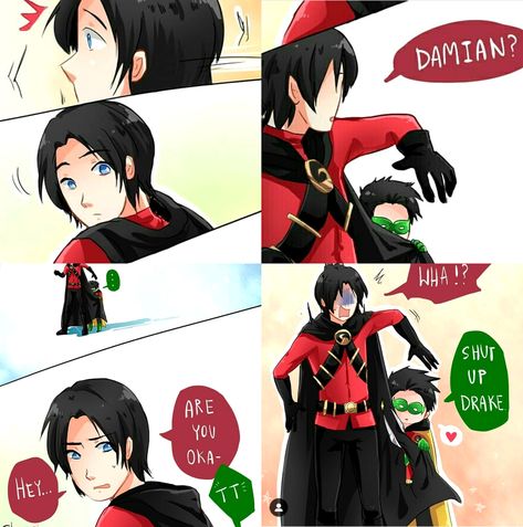 Tim Drake x Damian Damian Wayne X Tim Drake, Tim Drake X Conner Kent Kiss, Damian Wayne And Tim Drake, Damian X Tim, Tim Drake Fanart Cute, Tim X Damian, Tim Drake And Damian Wayne, Tim Drake X Bernard, Tim Drake Fanart