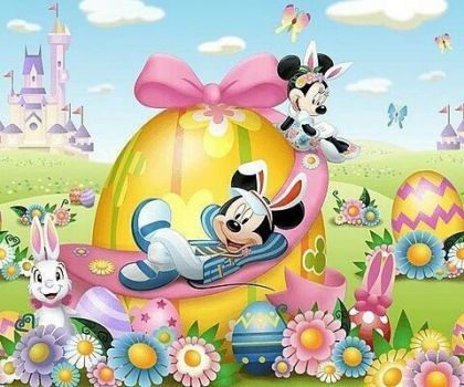 Mickey Easter, Minnie Mouse Drawing, Minnie Y Mickey Mouse, Easter Drawings, Mickey And Minnie Love, Mickey Mouse Pictures, Disney Easter, Easter Images, Mickey Mouse Wallpaper