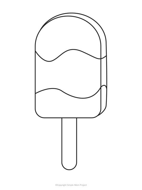 Popsicle Crafts For Preschoolers, Popsicle Drawing, Preschool Popsicle, Ice Cream Template, Rainbow Popsicles, Cone Template, Summer Preschool Crafts, Ice Cream Coloring Pages, Popsicle Crafts