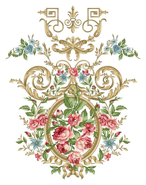 baroque flower on Behance Tea Logo, Baroque Decor, Baroque Painting, Geometric Ornament, Baroque Frames, Baroque Ornament, Flower Drawing Design, Print Design Art, Baroque Design