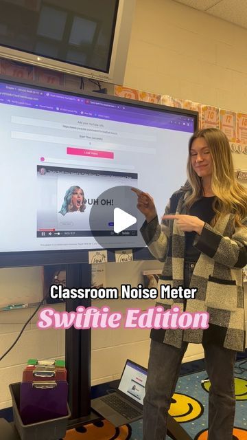 Paige | Third Grade Teacher on Instagram: "Classroom Noise Meter- Swiftie Edition ⭐️ This is brought to you by @teachwithmrc — if you comment NOISE I can send you the 🔗 to get this for your own classroom! #classroommanagement #noisemeter #teachertips #teacherofinstagram #elementaryteacher #teacherhacks" Noise Meter, Classroom Idea, Third Grade Teacher, Classroom Fun, Measurement Tools, Elementary Teacher, Teacher Hacks, Third Grade, Classroom Management