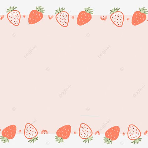 Strawberry Border Design, Red Template Aesthetic, Strawberry Layout, Strawberry Template, Strawberry Border, Clipart Strawberry, Cottagecore Vest, Birthday Border, Calendar Design Layout