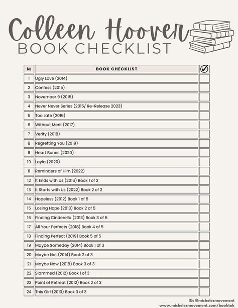 Colleen Hoover Books List, Hoover Books, Books 2024, Books Lover, Tbr List, Colleen Hoover Books, Ugly Love, Recommended Books, Recommended Books To Read