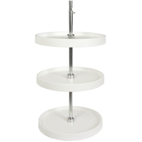 Knape&Vogt 3-Shelf Full Round Lazy Susan & Reviews | Wayfair Lazy Susan Cabinet Organization, 2 Tier Lazy Susan, Lazy Susan Cabinet, Lazy Susan Organization, Round Shelf, Drawer Organization, Lazy Susans, Rev A Shelf, Cabinet Organizer