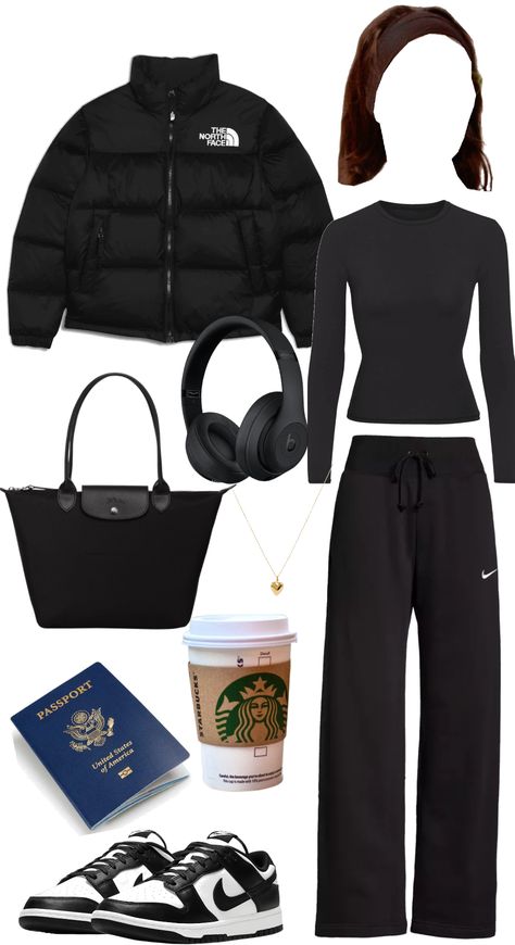 airport outfit outfit ideas | Airport Fit Winter, Beats Studio 3 Outfit, Outfit For Traveling On Plane, Airport Fashion Outfit, Style Manifestation, Uk Outfits, Muslim Outfit Ideas, Airport Outfit Winter, Cute Airport Outfit