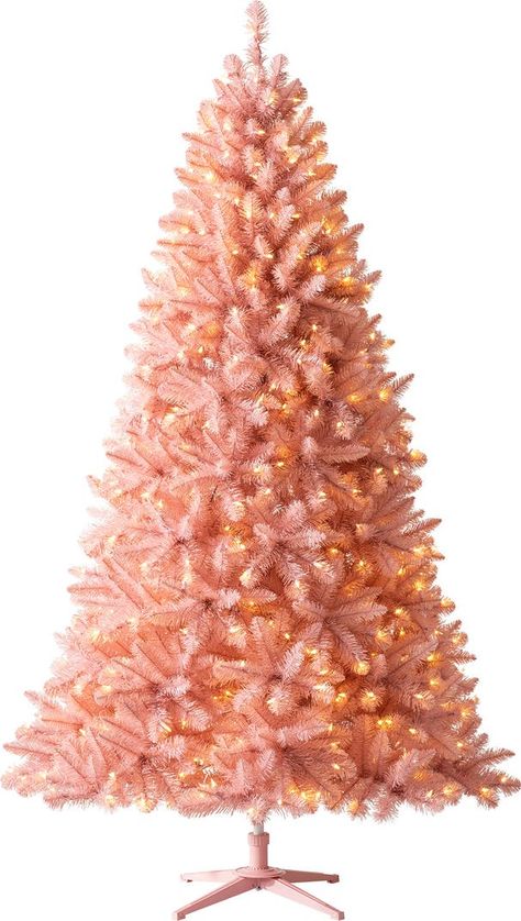 Pink Christmas Tree Decor, Pink Christmas Tree, Fir Tree, Window Displays, December 25, Winter Aesthetic, Christmas Love, Window Display, Pink Christmas