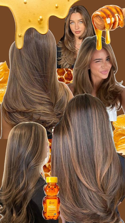 inspiration for honey brown highlights or baby lights Brown Hair Honey Highlights, Honey Brown Highlights, Balayage Hair Caramel, Rambut Brunette, Baby Lights, Honey Brown Hair, Brown Hair Looks, Hair Inspiration Long, Brown Hair Inspo