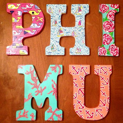 sorority sugar Phi Mu Letters, Sorority Letters Painted, Phi Mu Crafts, Phi Sigma Rho, Sorority Sugar, Theta Phi Alpha, Sorority Letters, Phi Sigma Sigma, Big Little Gifts