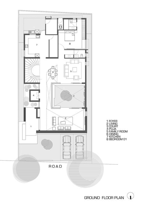 Passive Solar House Plans, Courtyard Homes, Solar House Plans, Landscape Farm, Courtyard Houses, Floor Planning, Modern Family House, Duplex Floor Plans, Passive Solar Homes