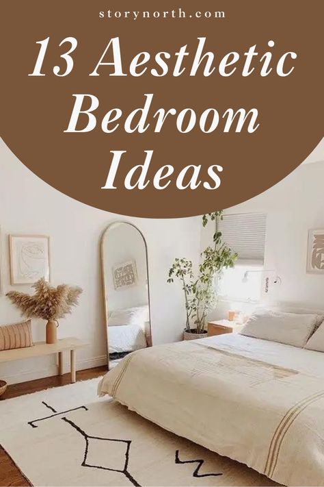 Say goodbye to boring bedrooms and hello to your new favorite relaxation spot! From cozy accents to chic decor, these aesthetic bedroom ideas will leave you feeling inspired. #bedroomideas #interiorinspo #homedesign #cozyhome #dreamybedroom Bedroom Ideas Minimalist Cozy Comfy, Clean Cosy Room Aesthetic, Bedroom Ideas Cozy Colors, Different Bedroom Aesthetics Types, Cosy Bedroom Decor Ideas, Cozy Room Ideas Aesthetic Comfy, Cozy Earthy Bedroom Aesthetic, Small Bedroom Aesthetic Cozy, Aesthetic Bedroom Ideas For Small Rooms Cozy