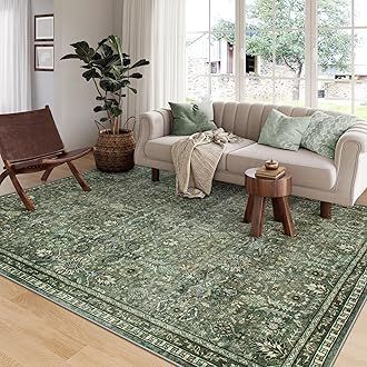 Morebes: Living Room Dining Room Playroom, Emerald Green Rug, Area Rug For Bedroom, Retro Rugs, Low Pile Carpet, Rug For Bedroom, Indoor Dining, Large Area Rug, Green Carpet