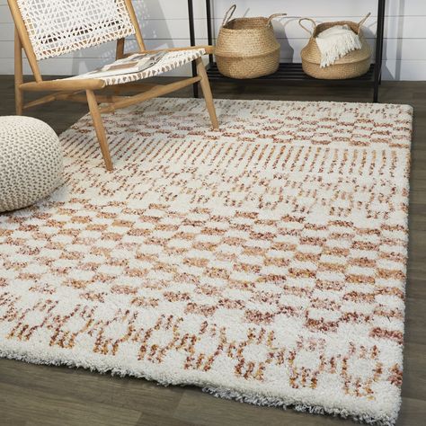 Eclectic Area Rug, Wayfair Furniture, Farmhouse Rugs, Shag Area Rug, Geometric Area Rug, Laurel Foundry Modern Farmhouse, Online Home Decor Stores, Indoor Rugs, Shag Rug