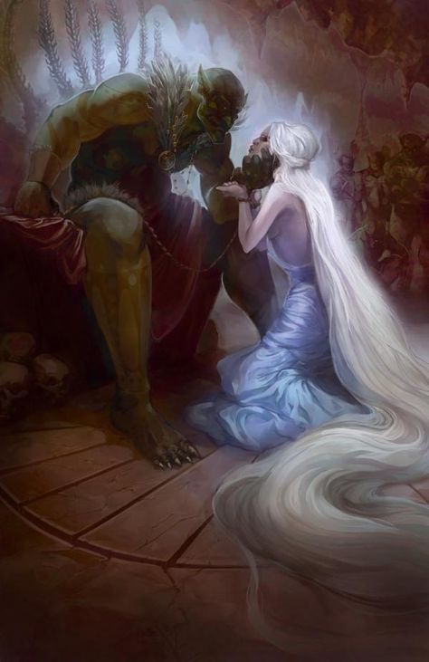 Digital Art by Alice Chan | Cuded The Goblin King, The Goblin, Goblin King, Fantasy Love, Fantasy Couples, Conceptual Illustration, Fairytale Art, Trik Fotografi, Arte Fantasy