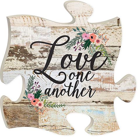 Jigsaw Puzzle Crafts, Puzzle Piece Art, Family Prayers, Puzzle Piece Crafts, Ladies Event, Hymn Art, Family Puzzle, Puzzle Frame, Brick Decor