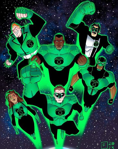 Green Lantern Oc, Green Lantern Redesign, Guy Gardner, Marvel And Dc Characters, Lantern Corps, Superhero Room, Sun And Moon Drawings, Comic Book Art Style, Green Lantern Corps