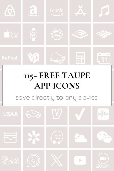 Free Taupe App Icons for your Phone and Devices Neutral App Icons, App Icons Neutral, App Aesthetic, App Icons For Iphone, Icons For Iphone, App Icon Aesthetic, Baby Apps, Aesthetic App Icons, Beige Icons:)