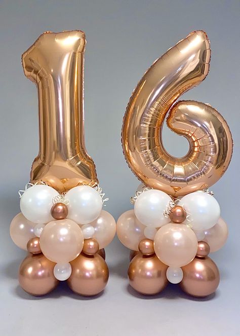 15 Balloon Decorations, Number Balloon Arrangements, Balloon Arrangements Diy, 60th Birthday Balloons Decoration, 30 Birthday Balloon Ideas, 18th Birthday Balloons Decoration, Balloon Arrangements Birthday, Balloon Bouquet Ideas Birthday, Party Ballons Decoration