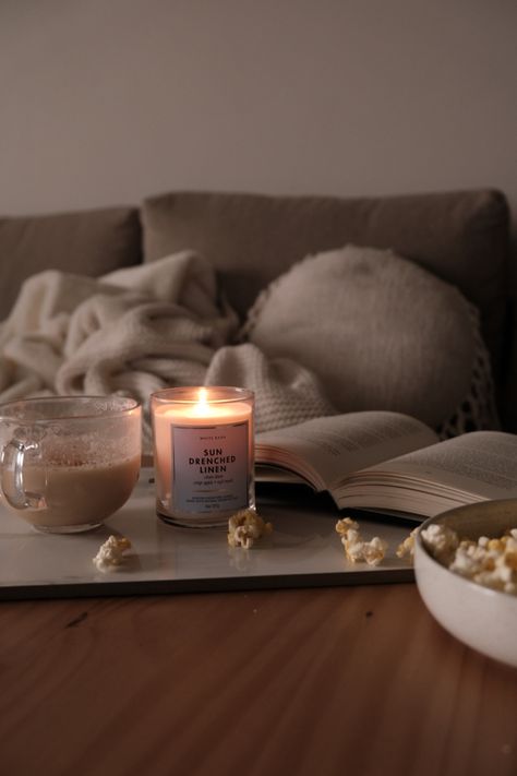 Candle Picture Ideas, Coffee And Candle Aesthetic, Cozy Instagram Pictures, Candle Cozy Aesthetic, Fall Candles Aesthetic, Fall Candle Photoshoot, Book With Candle Aesthetic, Books Candles Aesthetic, Coffee And Books Aesthetic Fall