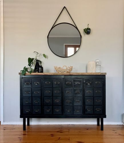 Turn a cube unit into an apothecary look... | Bunnings Workshop community Cube Storage Up Cycle, Cube Unit Upcycle, Cube Cabinet Makeover, Cube Storage Upcycle, Upcycle Cube Storage Diy, Cube Organizer Makeover, Storage Cube Makeover, Cube Shelf Makeover, Cube Makeover