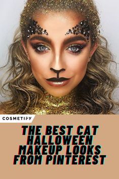 Cat Costume Face Makeup, Glam Cat Makeup Halloween, Cat Eye Halloween Makeup, Kitty Costume Women, Halloween Makeup Ghost, Cat Makeup Halloween Pretty, Easy Witch Makeup, Cute Cat Makeup, Cat Makeup Look