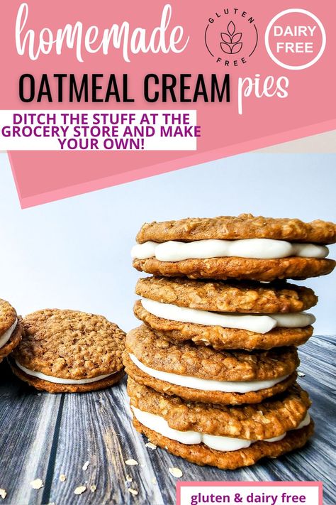 Marshmallow Cream Filling, Homemade Oatmeal Cream Pies, Oatmeal Cream Pie, Skillet Cookies, Oatmeal Pie, Chewy Oatmeal Cookies, Oatmeal Creme Pie, Oatmeal Cream Pies, Homemade Oatmeal