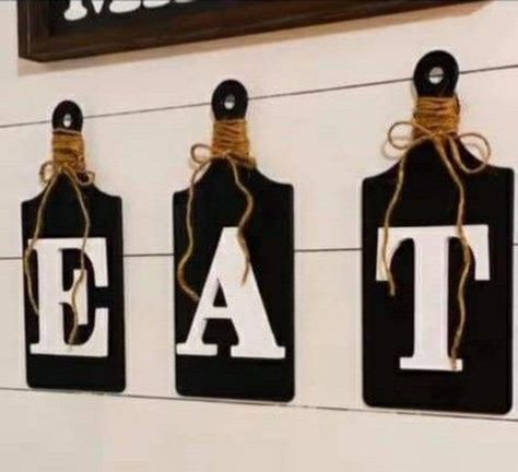 Dollar Tree Kitchen Decor, Dollar Tree Kitchen, Diy Farmhouse Ideas, Kitchen Wall Hangings, Dollar Tree Ideas, Kitchen Decor Wall Art, Diy Wall Art Decor, Diy Dollar Tree Decor, Dollar Tree Decor