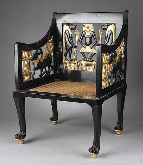 Egyptian Chair Egyptian Furniture, Egyptian Home Decor, Bedroom Inspirations Master, Starověký Egypt, Egyptian Motifs, Interior Design History, Amenhotep Iii, Egyptian Design, Egyptian Inspired