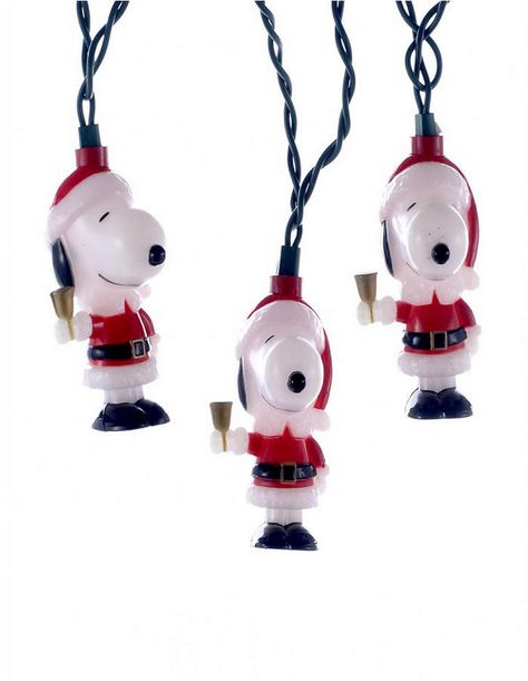 Kurt Adler Ul 10-Light Santa Suit Snoopy Light Set Snoopy Light, Hang From Ceiling Decor, Christmas Window Lights, Santa Suit, Peanuts Christmas, Santa Suits, Light String, Snoopy Christmas, Kurt Adler