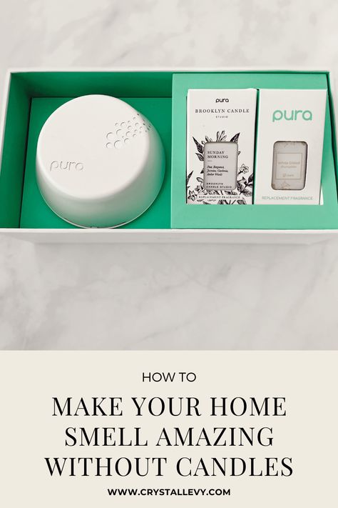 Did you know that burning a candle for one hour equals smoking one cigarette?? Find out how I feel about the safe Pura home fragrance system and get a Pura discount code for your first order too! Boil Home Fragrance, Natural House Fragrance, Whole House Air Freshener, How To Keep Apartment Smelling Fresh, Pura Home Fragrance, Brooklyn Candle Studio, Discount Code, House Rules, House Smells