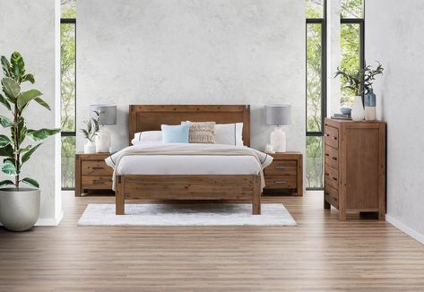 SILVERWOOD | Amart Furniture Chest Bedroom, Rustic Furniture Design, Chest Drawers, Timber Slats, Mattress Support, Tall Chest, Queen Bedroom, King Bedroom, Stylish Bedroom