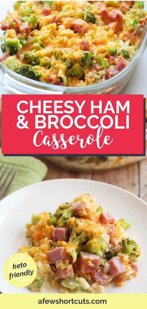 Ham Broccoli Casserole, Ham And Broccoli Casserole, Ham And Hashbrown Casserole, Ham Recipes Healthy, Ham And Rice Casserole, Leftover Ham Casserole, Dinner Ham, Cooked Rice Recipes, Healthy Dinner Casseroles