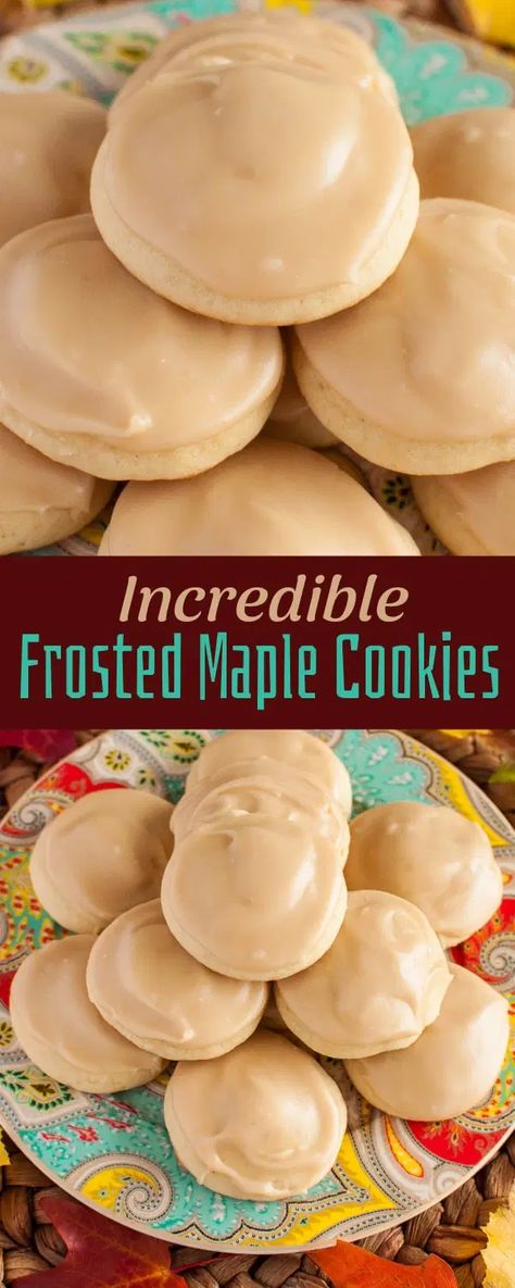 Maple Dessert Recipes, Fluffy Cookies, Maple Desserts, Maple Icing, Maple Cookies, Baking Sweets, Yummy Sweets, Cookies Recipes Christmas, How Sweet Eats