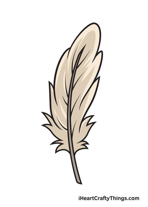 Feather Drawing - How To Draw A Feather Step By Step Feather Drawing Tutorial, How To Draw A Feather Easy, Simple Feather Drawing, How To Draw Feathers Step By Step, Feather Drawing Simple, Feathers Drawing, How To Draw Feathers On A Bird, Feather Simple Drawing, Survivor Idea