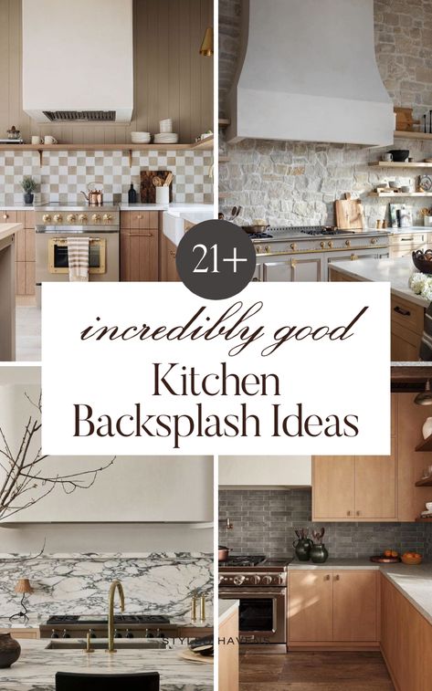 On the hunt for beautiful, modern kitchen backsplash ideas? We're had our finger on the pulse of 2024 kitchen backsplash trends, and we are OBSESSING over these new these insanely pretty kitchen counter and backsplash ideas that we're sharing today. From beautiful stone backsplash kitchen inspirations to tile backsplash ideas and beyond - these gorgeous kitchens are a must-see for any kitchen remodel or kitchen reno! Subway Tile Beige Grout, Tiles Of Ezra Kitchen, Backsplash With Greige Cabinets, White Kitchen Cabinets Color Backsplash, White Kitchen Zellige Tiles, Stone Backsplash In Kitchen, Kitchen Backsplash Unique, Scale Tiles Kitchen, Backsplash Same As Countertop