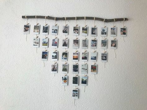 DIY Polaroid Photo Display - Just Kate Polaroid Photo Display, Polaroid Pictures Display, Diy Polaroid, Polaroid Diy, Diy Photo Display, Polaroid Wall, Photo Polaroid, Diy Projektit, Polaroid Photo