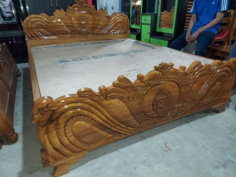 Box khat Box Khat Design, Cot Design, Canopy Bedroom Sets, Beautiful Bedroom Furniture, Bed Designs With Storage, Wooden Dining Table Set, Box Bed Design, Sofa Design Wood, Bengali Art