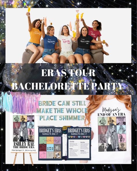 Tswift Bachelorette Party, Taylor Swift Themed Bridal Party, Swiftie Bachelorette, Eras Bachelorette, Taylor Swift Themed Bachelorette Party, 30 Bday Ideas, Taylor Swift Bachelorette Party, She Found Her Lover, Bride Era