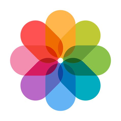 iOS Photos icon. This icon is a sunburst shaped flower blossom. It is made Icon Photos Iphone, Ios Photos Icon, Photos App Icon, App Photos, Icona Ios, Photos Icon, Ios Photos, Photos Logo, Halloween Logo