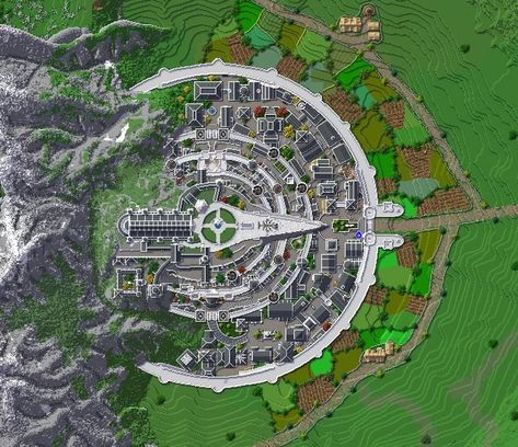 Minecraft Lord Of The Rings, Lotr Minecraft, Minecraft Civilization, Minecraft Mega Base Ideas, Minecraft Overworld, Costume Viking, Minas Tirith, Dnd World Map, Minecraft Castle