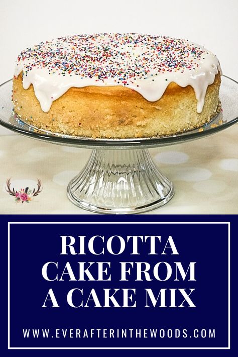 Cake With Ricotta Cheese, Ricotta Recipes Dessert, Lemon Ricotta Cake Recipes, Old School Italian, Lemon Cake Mix Recipe, Ricotta Cake Recipes, Lemon Ricotta Cake, Ricotta Cheese Recipes, Cake Mix Ingredients