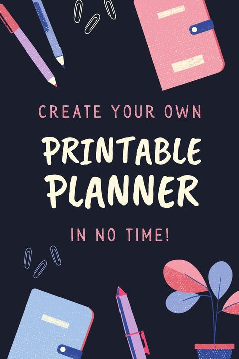 Want to create a printable planner for yourself or your shop? This planner template kit for commercial use will help you get started in no time! How To Create A Planner In Canva, Canva Planner Template Free, Happy Planner Cover Free Printable, Creating A Planner, Canva Planner Ideas, Free Printable Planner Pages, Make A Planner, Create A Planner, Diy Digital Planner