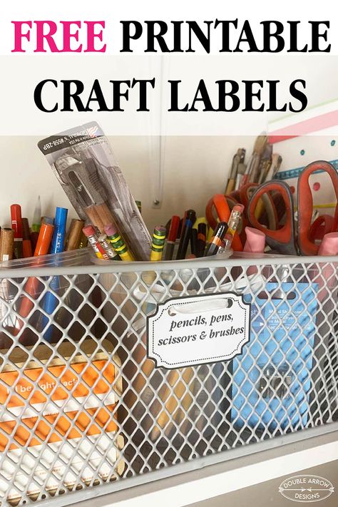 Craft Labels Printable, Craft Room Labels Printable, Craft Storage Labels, Free Printable Craft Room Labels, Craft Room Labels, Storage Labels Printable, Craft Supply Labels, Craft Studio Organization, Craft Labels