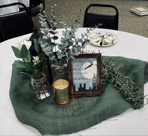 Peter Pan Shower Ideas, Peter Pan Sweet 16, Peter Pan Table Decorations, Peter Pan Centerpieces, Peter Pan Wedding Theme, Peter Pan Baby Shower Ideas Boys, Peter Pan Centerpiece Ideas, Peter Pan Baby Shower Ideas, Peter Pan Party Decorations