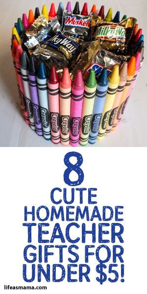 8 Cute Homemade Teacher Gifts For Under $5! Creative Teachers Gifts, Homemade Teacher Gifts, Teacher Craft, Teachers Diy, Presents For Teachers, Diy Teacher Gifts, Cadeau Diy, Teacher Christmas Gifts, Teacher Appreciation Week