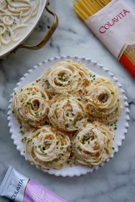 Creamy Roasted Garlic Miso Pasta Nests by @thepastatable ##colavitaevoo ##colavitaroastedgarlicpaste ##colavitaspaghetti ##pastanests ##pastawithbreadcrumbs ##roastedgarlicmisopasta ##roastedgarlicpasta Roasted Garlic Paste, Pasta Nests, Miso Pasta, Miso Paste, Garlic Pasta, Garlic Clove, Course Meal, Parmigiano Reggiano, Garlic Paste