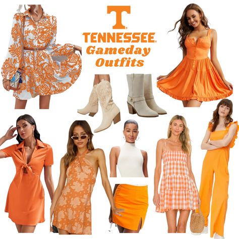 Tennessee Orange Outfit, Ut Gameday Outfit Tennessee, Gameday College Outfits, Utk Gameday Outfit, Tennessee Vols Game Day Outfits, Ut Gameday Outfit, Orange Gameday Outfit, Ut Outfits, Ut College