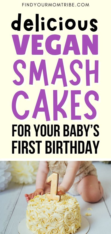 Dairy Free Cake Smash, Allergen Free Smash Cake, Eggless Smash Cake First Birthdays, Vegan First Birthday Cake, Vegan Smash Cake 1st Birthdays, Eggless Smash Cake, Dairy Free Smash Cake, Smash Cake Alternative, Vegan Smash Cake