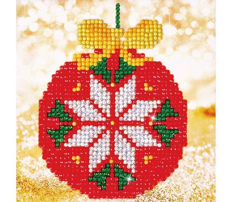 Diamond Dotz Red Bauble Blink Blink, Diamond Dotz, Diamond Paint, Cross Stitch Supplies, Fabric Kit, Gems Art, Cushion Diamond, Red Cardinal, Art Kits