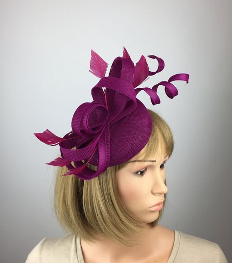 Pillbox Fascinator, Purple Fascinator, Mother Of The Bride Hats, Ascot Races, Fascinator Wedding, Pink Fascinator, Occasion Hats, Hen Night, Wedding Hat