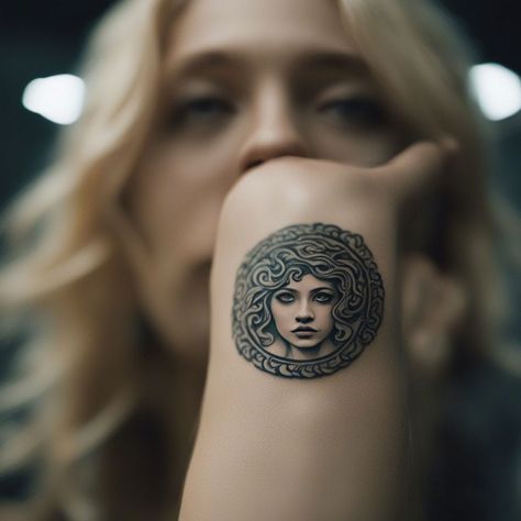 Medusa Tattoos meanings and enigmas Greek Mythology Medusa, Medusa Tattoos, Mythology Medusa, Ancient Greek Symbols, Pearl Tattoo, Medusa Tattoo Design, Meaningful Tattoo Quotes, Medusa Tattoo, Snake Tattoo